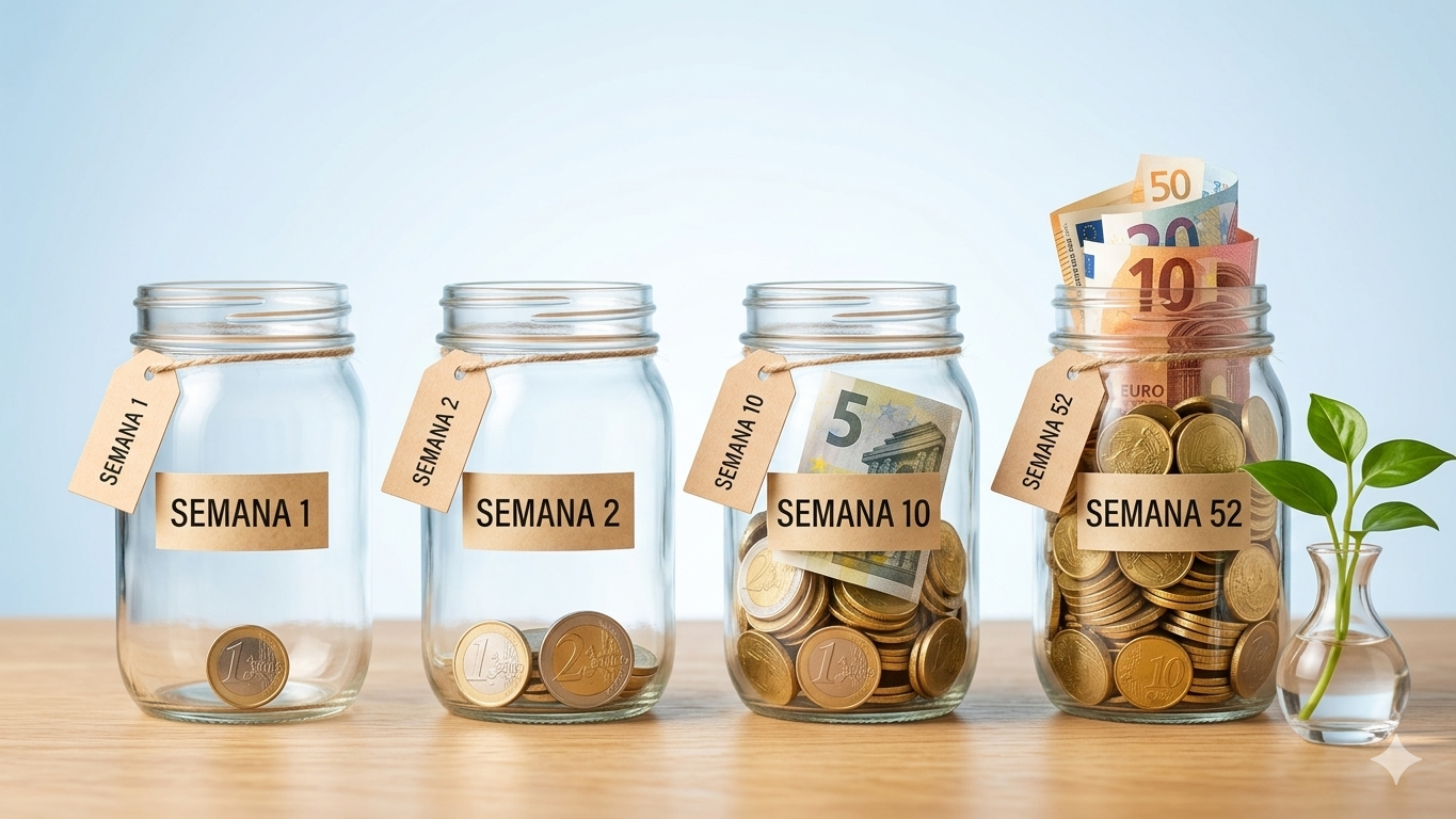 Ilustración del Reto de Ahorro de las 52 semanas