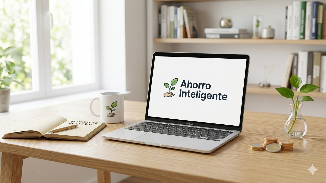 Ilustración del Escritorio de Trabajo de Ahorro Inteligente